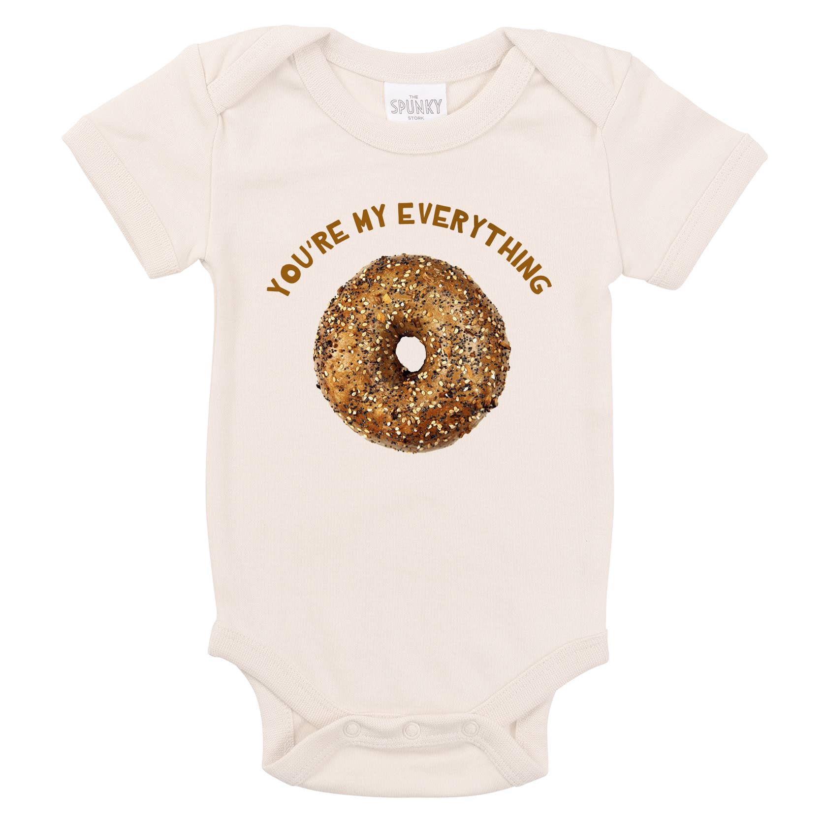 Spunky Stork - Wholesale Screen Printed T-Shirt - Kids - You Are My Everything Bagel Funny Organic Baby Toddler Shirt5