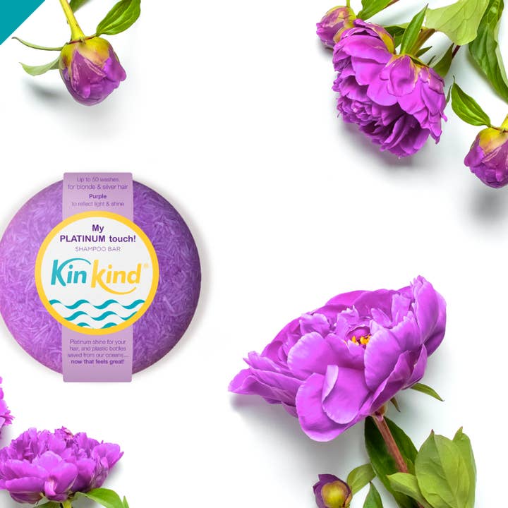 KinKind - Wholesale Shampoo Puck/Solid Shampoo - My PLATINUM touch! Purple Shampoo bar. Blonde & Silver Hair3