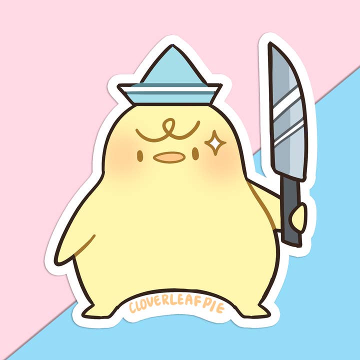 Angry Chicken Vinyl Sticker for wholesale by Cloverleafpie