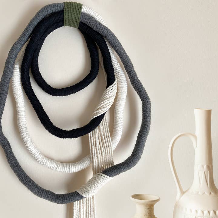 Large Monochrome Wrapped Wall Hanging for wholesale by OLF