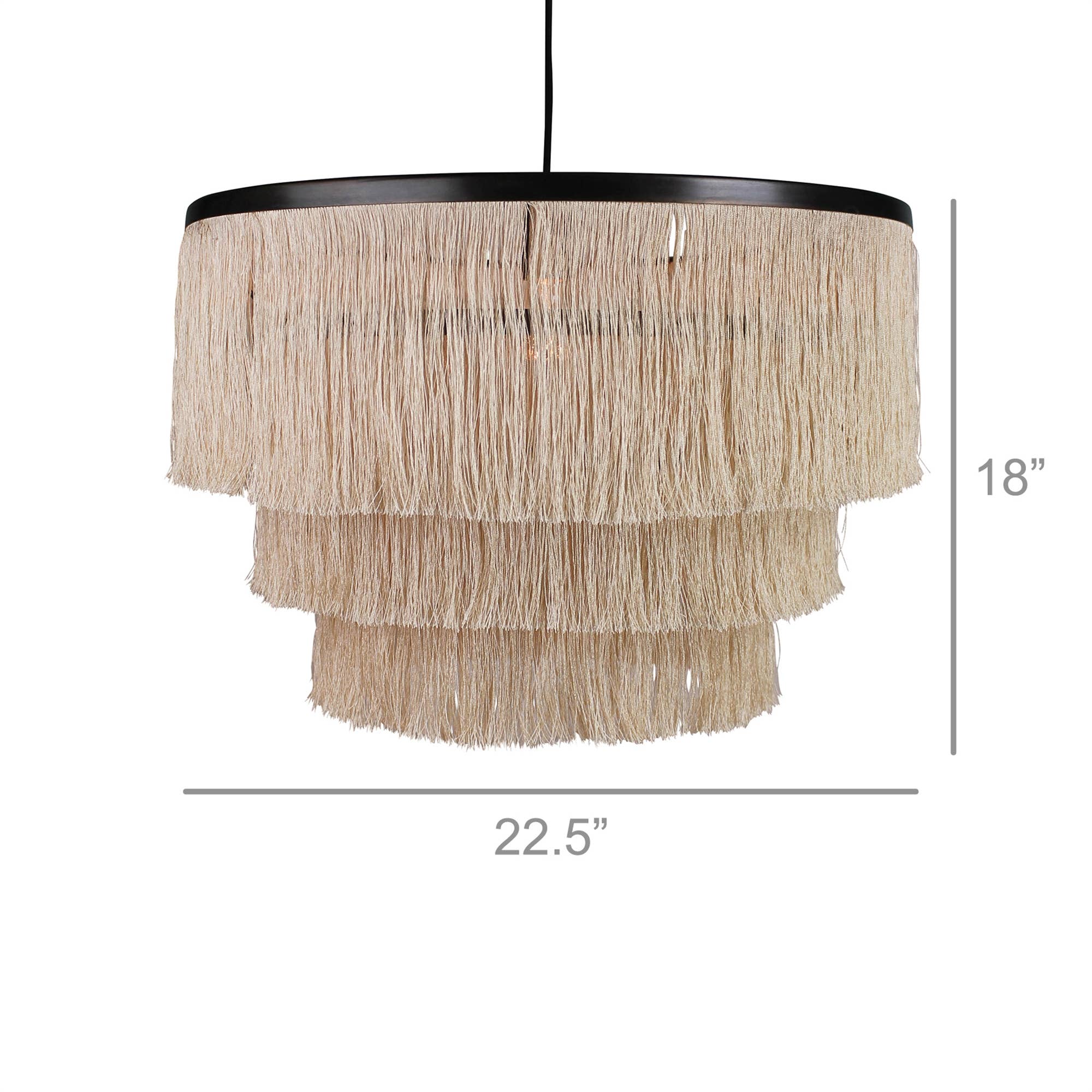 HomArt - Wholesale Chandelier/Hanging Light - Josephine Fringe Pendant, Three Tier2