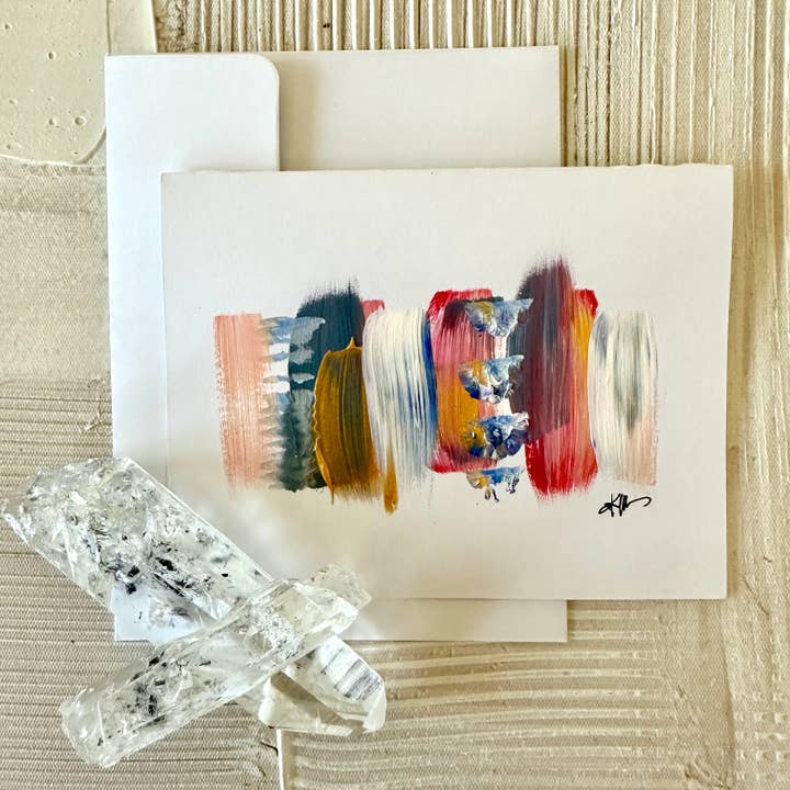 Hand Painted Modern Art Cards - Kaleidoscope No.6 for wholesale by Quartz Row