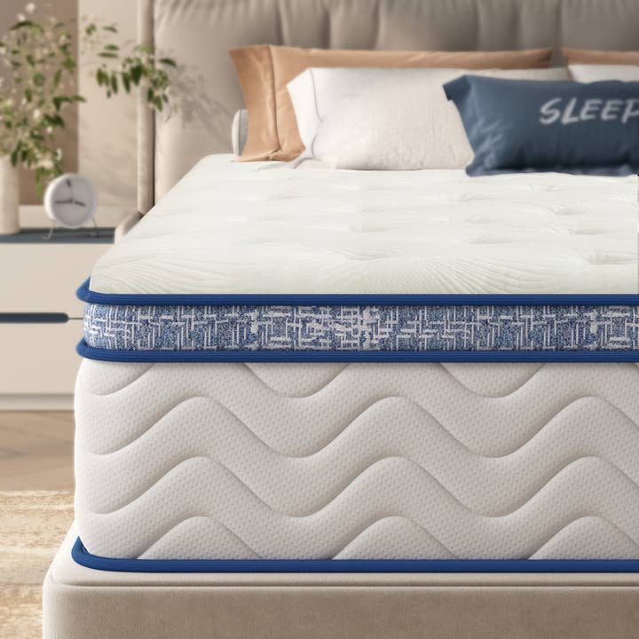 39F Inc. - Wholesale Bed - Full Size Mattress,12 Inch Hybrid Mattress, Individually Pocketed Innerspring, Medium Firm1