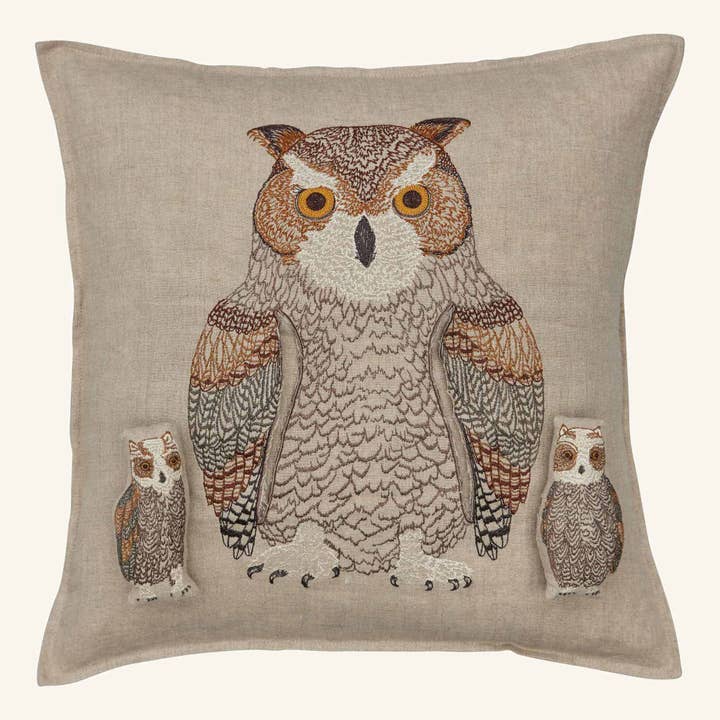 Coral & Tusk - Venta al por mayor Cojín decorativo - Almohada de bolsillo Owl Mama7
