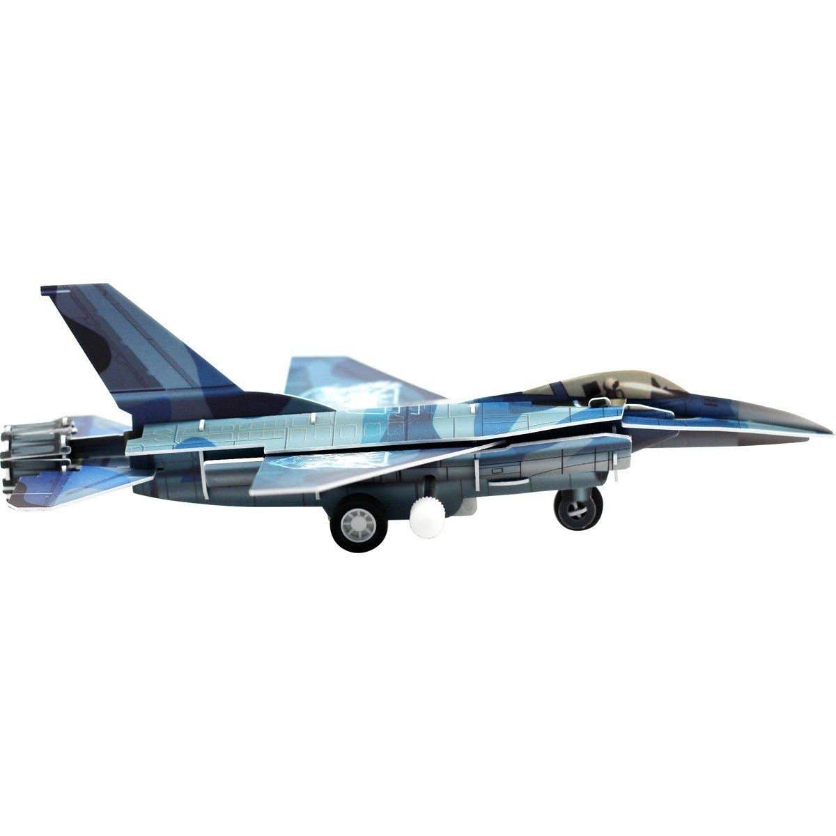 Pilot Toys - Wholesale Puzzle - Kids - F-16 Fighting Falcon Wind-Up 3D Puzzle1