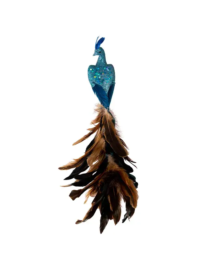 Kurt S. Adler, Inc. - Wholesale Christmas Decoration - 18"FEATHER PEACOCK W/CLIP1