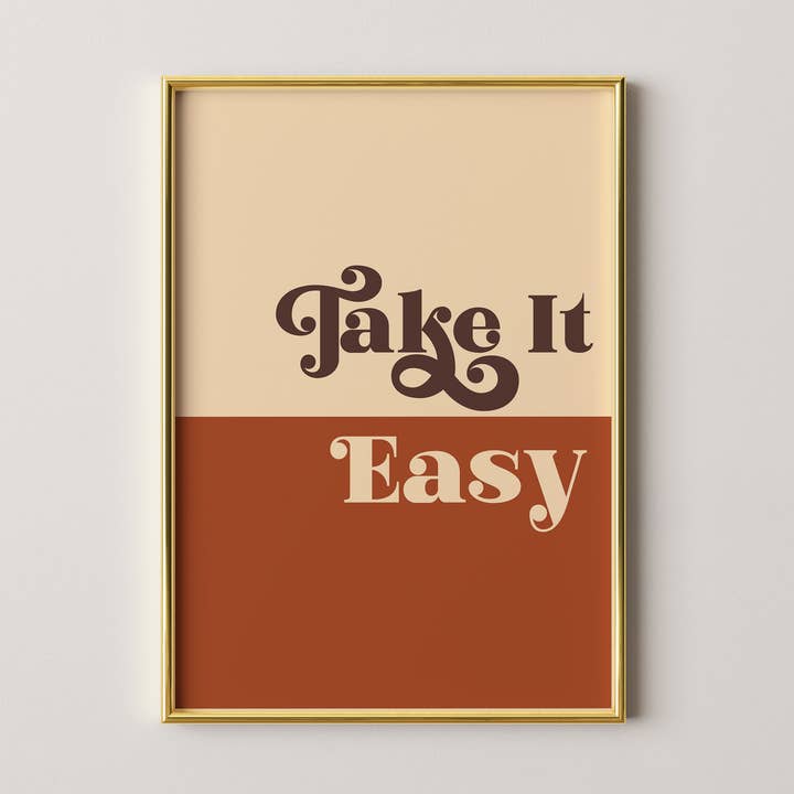Take It Easy Print for wholesale by GiGi Thomas Designs