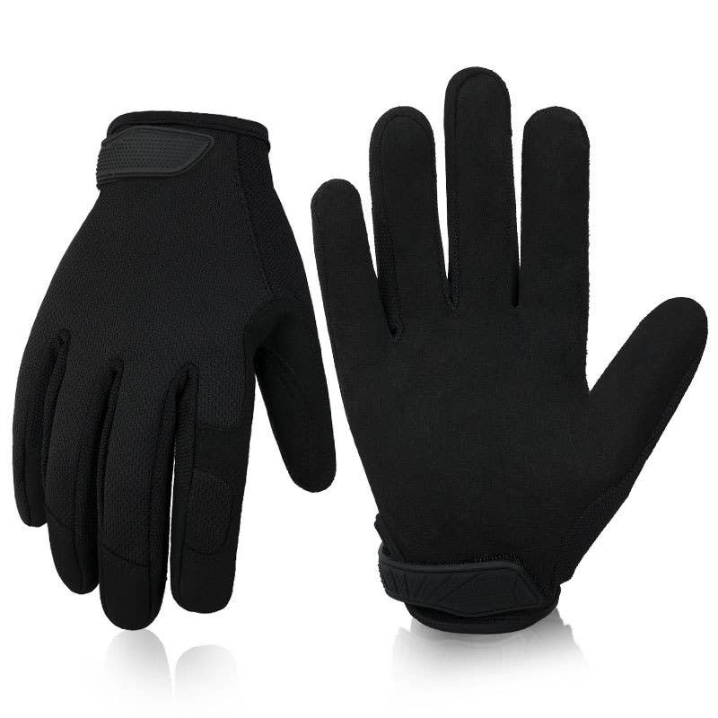 Black Outdoor cycling gloves touch screen gloves for wholesale on Faire1