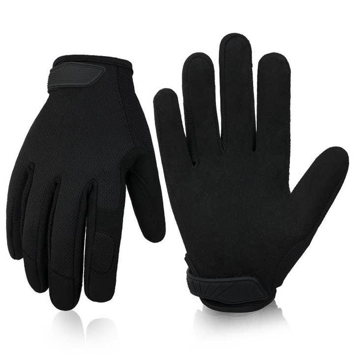Black Outdoor cycling gloves touch screen gloves for wholesale on Faire1