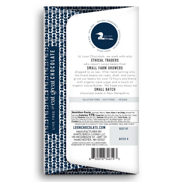 Loon Chocolate - Wholesale Chocolate Bar - Maine Sea Salt Dark Chocolate4