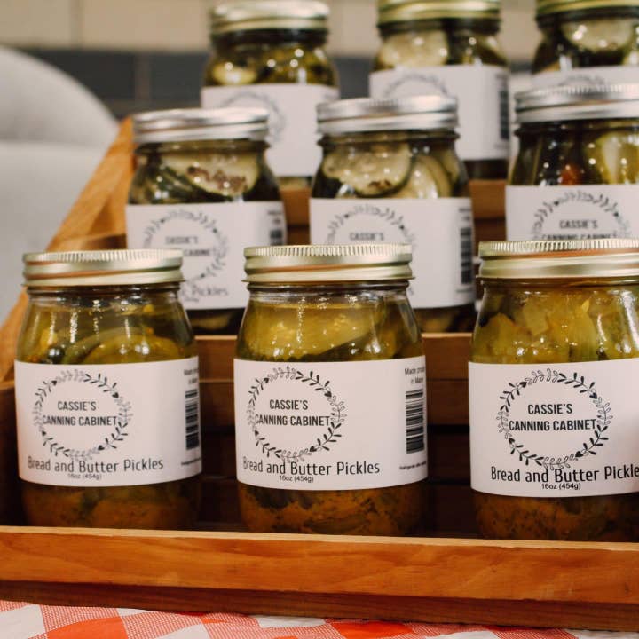 Bread and Butter Pickles for wholesale by Cassie’s Canning Cabinet