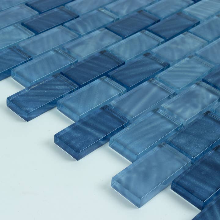 Impressions 1" x 2" Straight Edge Glass Mosaic Tile - 5 Square Feet Per Carton for wholesale by WS Tiles