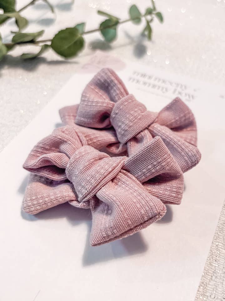 Arcos de cata-vento | Bordado Rosa por atacado de Mini Meeny Mommy Bow