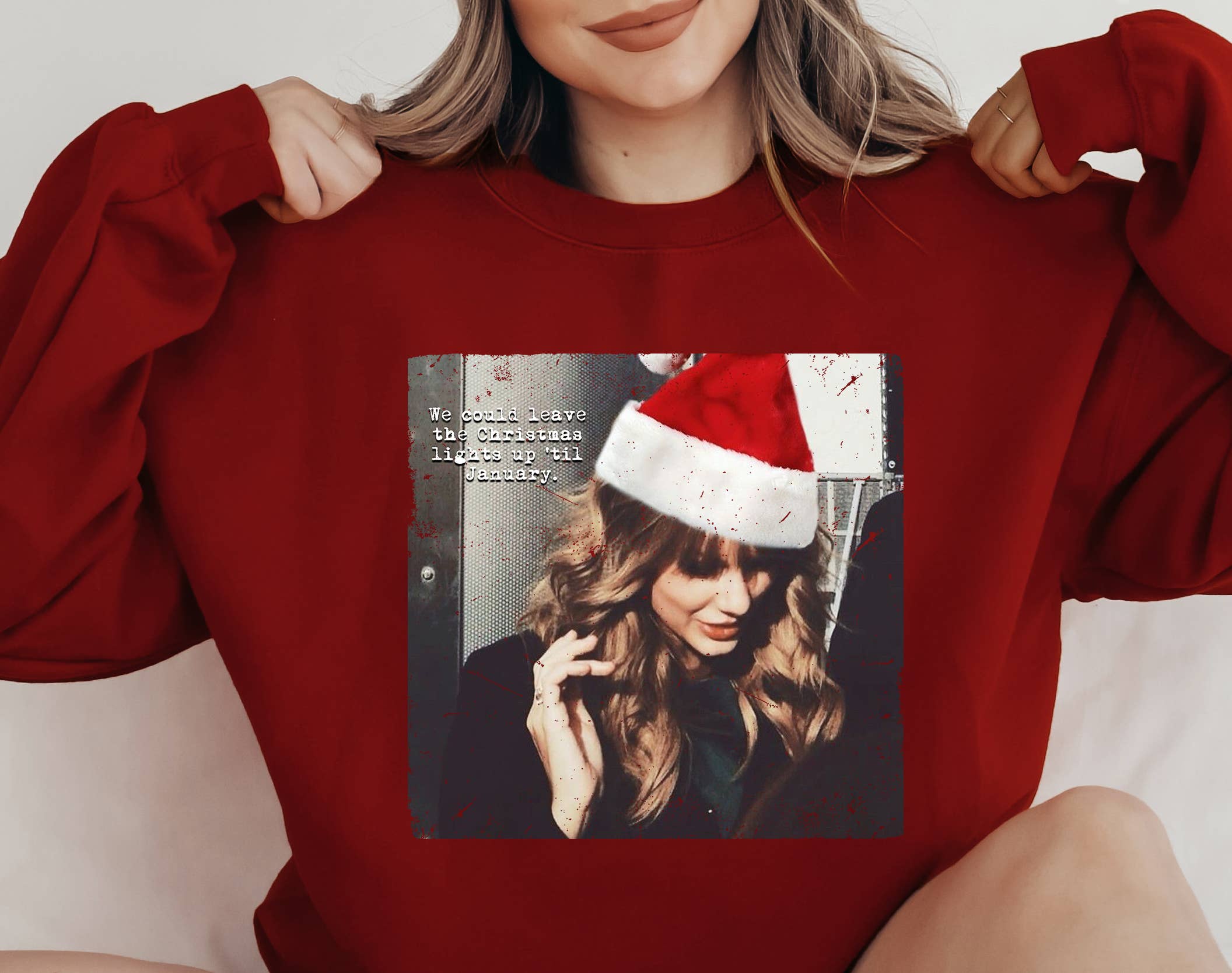 Days with Gray - Vente Sweat-shirt à imprimés – unisexe - Chandail à col rond de Noël - Lumières de Noël0