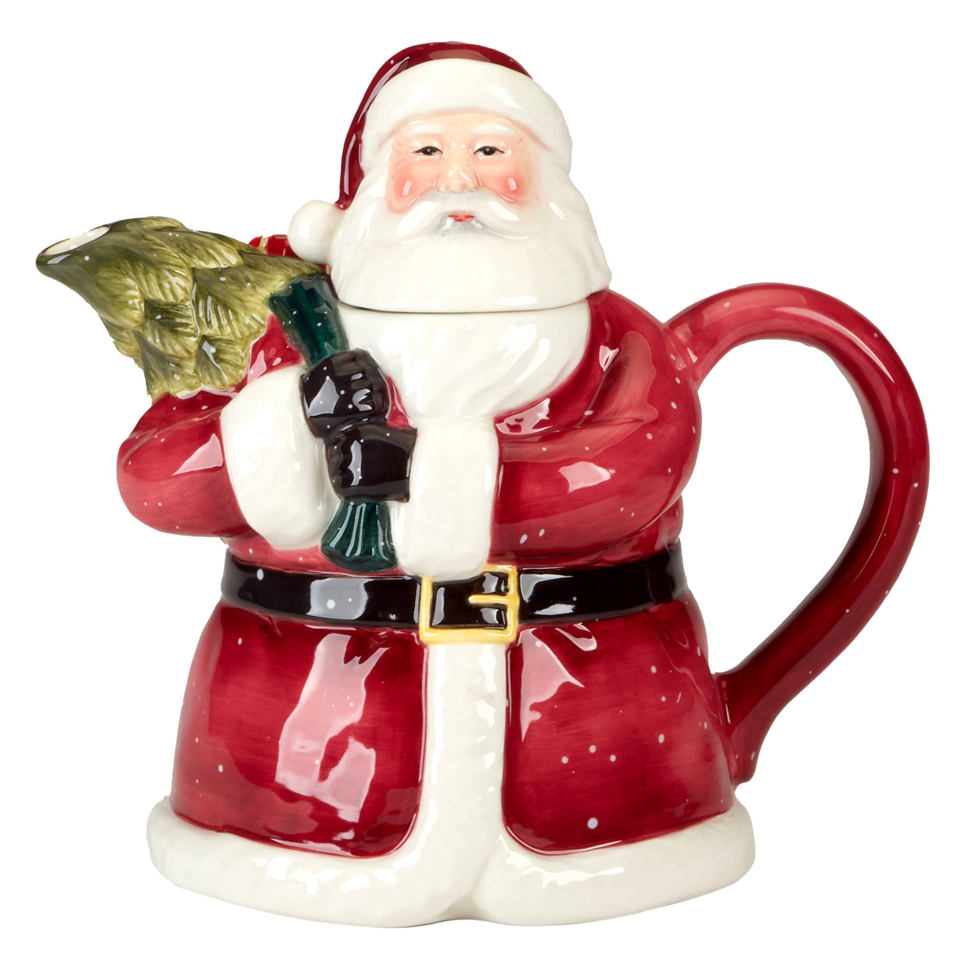 Certified International - Wholesale Tea Pot - Santa's Secret 3-D Christmas Teapot - Santa1