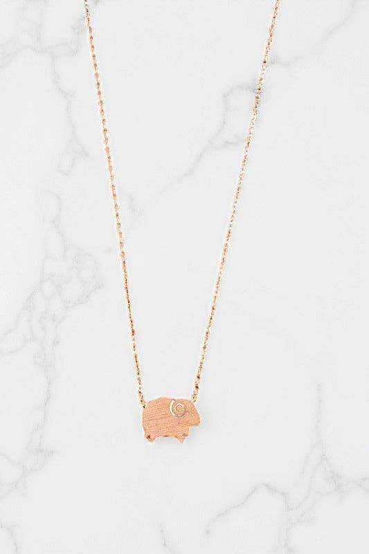 Andrea Bijoux - Wholesale Pendant/Charm Necklace - Ram Pendant Necklace2