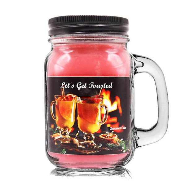 Let's Get Toasted~Cinnamon Cider Scented 100% Soy Wax Candle for wholesale by Mountain Kettle
