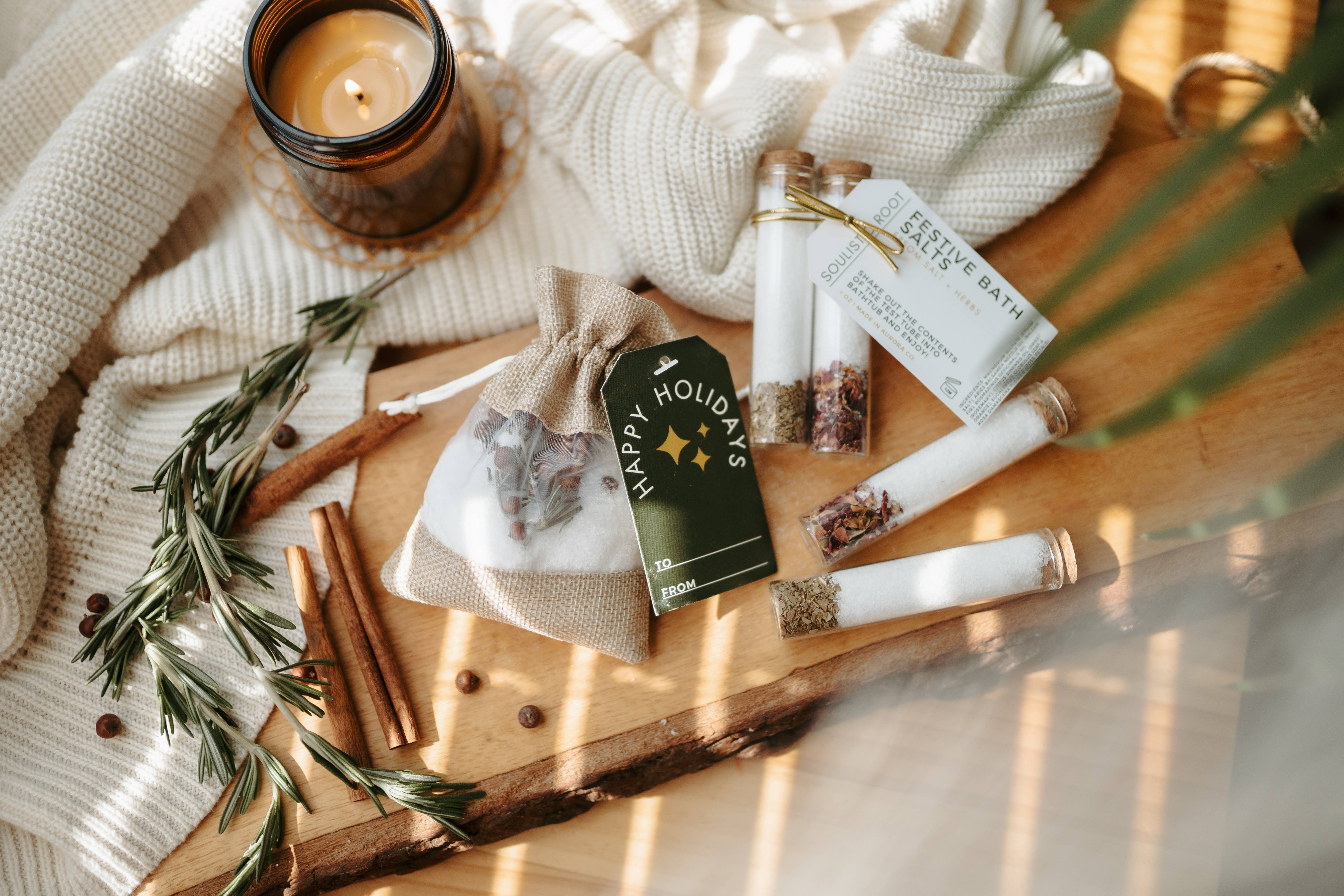 Soulistic Root - Essential Oils & Self Care Gifts - Wholesale Bath Salts - Festive Bath Salts -Stocking Stuffers & Christmas Ornaments 10