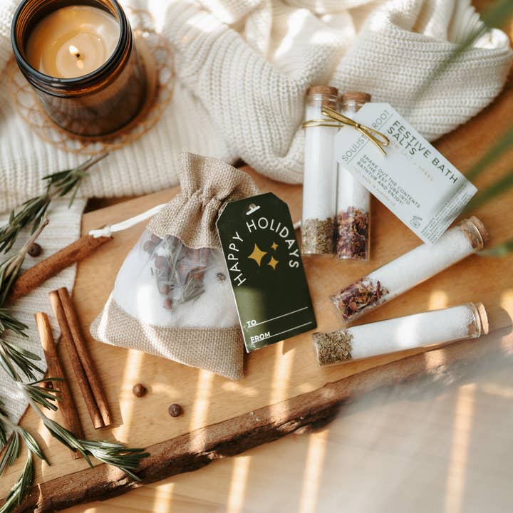 Soulistic Root - Essential Oils & Self Care Gifts - Wholesale Bath Salts - Festive Bath Salts -Stocking Stuffers & Christmas Ornaments 10
