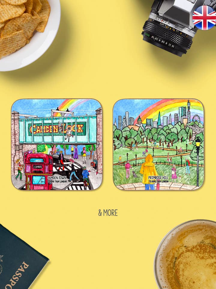 Coasters des quartiers de Londres pour la vente par To Home From London & To Home From Where?