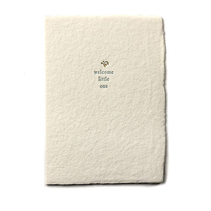 Welcome Little One Small Salutations Handmade Paper Card for wholesale by Oblation Papers & Press