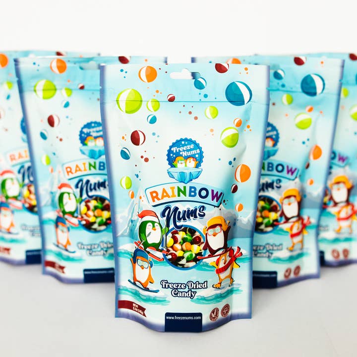 Grandpa Joe's Candy Shop – wholesale Boiled sweets – Freeze Nums Rainbow Nums Freeze Dried Candy, 4oz Bag, 12ct