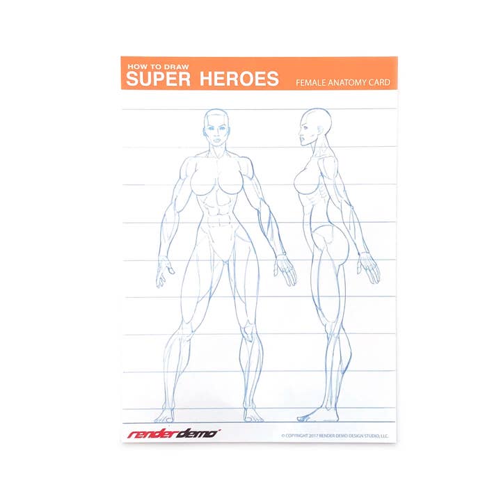 Render Demo - Wholesale Sketchbook/Sketchpad - How To Draw Super Heroes Sketchbook + Drawing Stencils