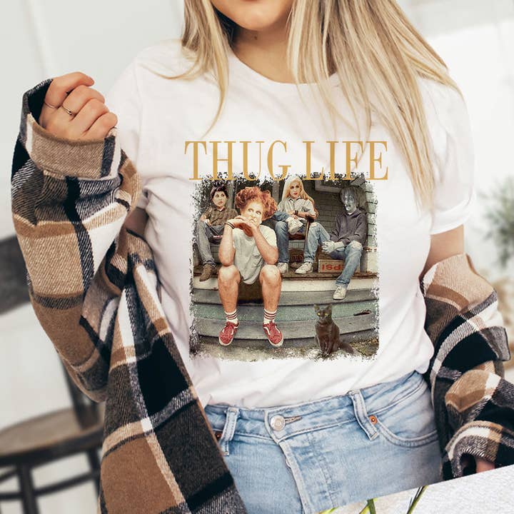 House Of Rodan - Wholesale T-shirt (graphic) – women's - Thug Life Hocus Pocus Inspired - Halloween Graphic Tee Shirt2