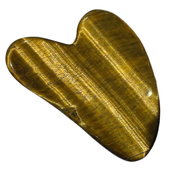 La Boîte à Cailloux - Wholesale Gua Sha Tool - Tiger eye heart Gua Sha South Africa A 80mm