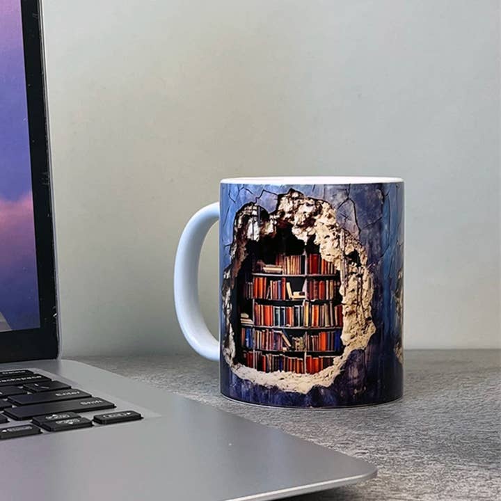 Moderny - Wholesale Coffee Mug - 3D Bookshelf Mug