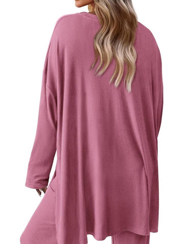 NINEXIS - Wholesale Top & Pant Set (NOT Loungewear) - Women's - CWSTB00483_2025 KNIT LOUNGE SET WOMEN 2 PIECE CASUAL OUTFITS8