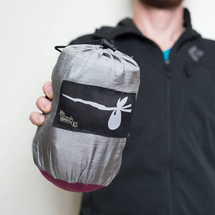 Hobo Hammocks – wholesale Hammock – LOVE - Gray and Purple Double Hammock1