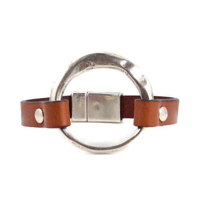 Pulseira Trendy Tan Couro por atacado de Designed by Stacey Jewelry