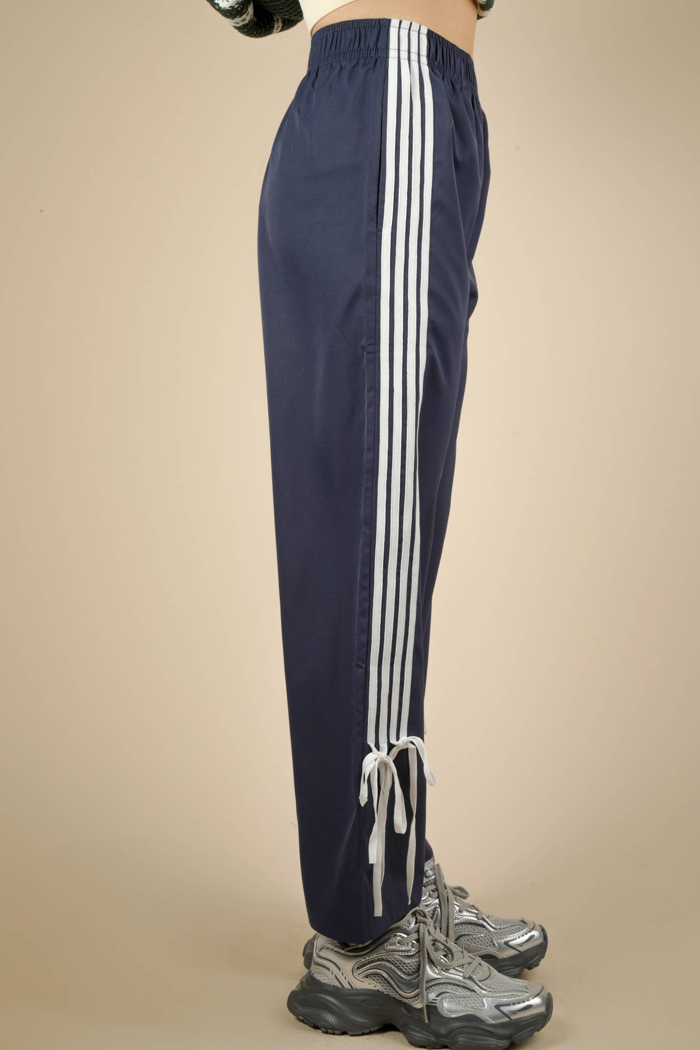 VERY J - Wholesale Pants - Women's - NP70839-Side Ribbon Detail Jersey Pants16