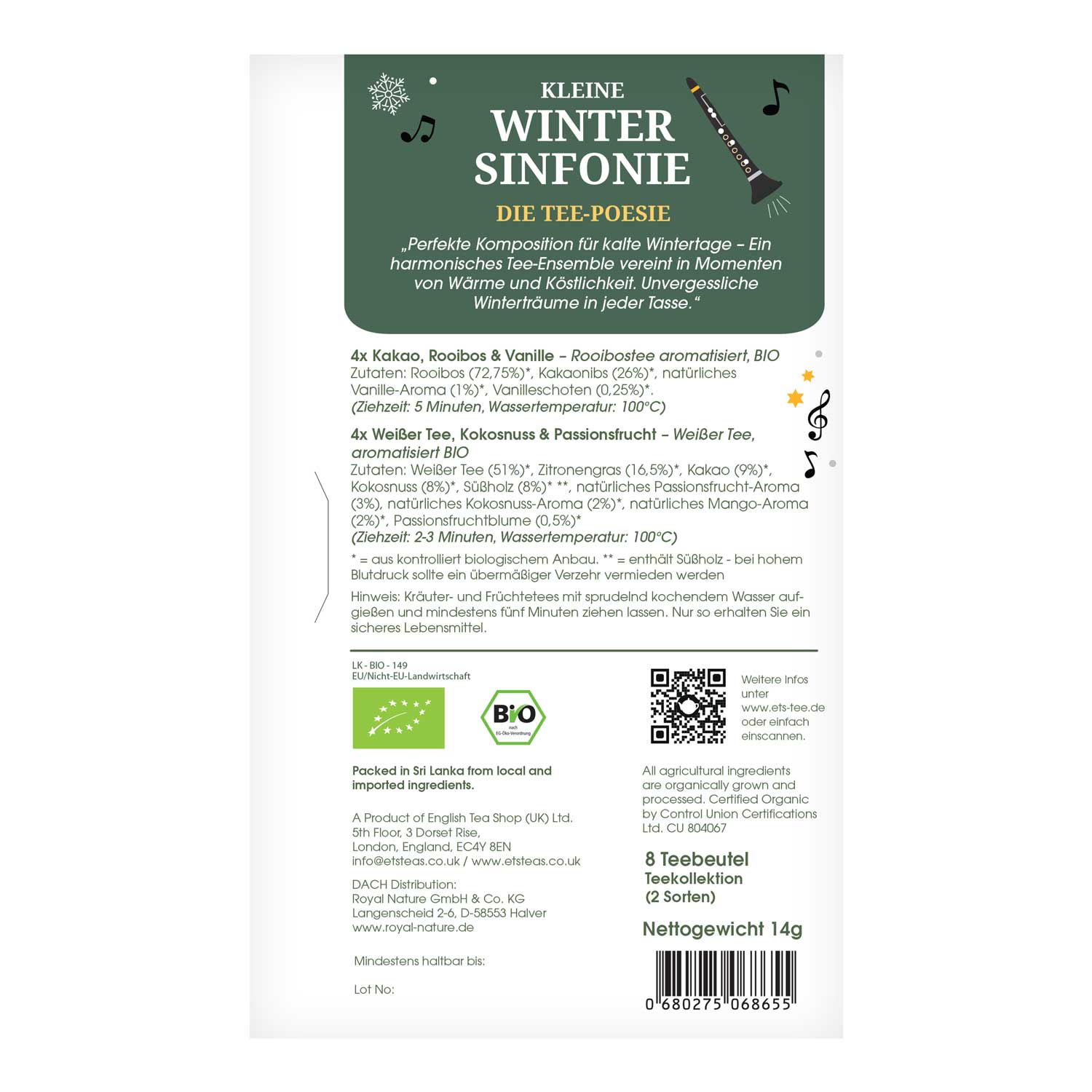 Royal Nature GmbH & Co. KG - Wholesale Tea Bags - ETS - Tea Gift, Tea Poetry "Little Winter Symphony", ORGANIC2