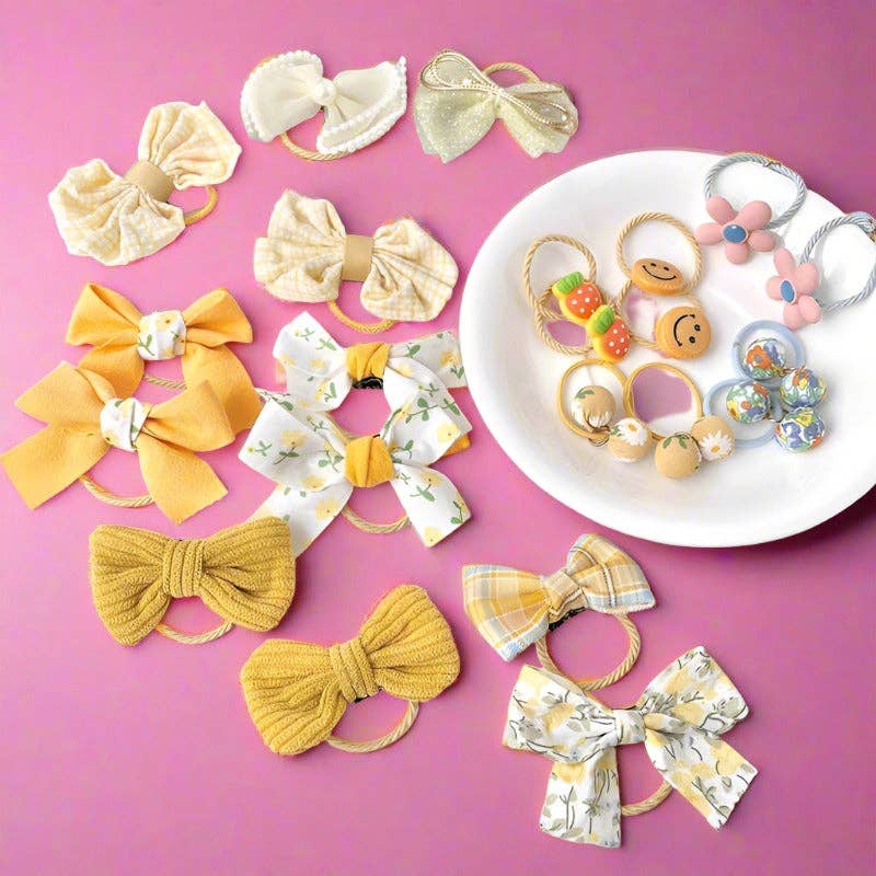 KiddieKickz - Wholesale Hair Bow - Kids - Children's Color Bow Hair Rope High Elasticity14