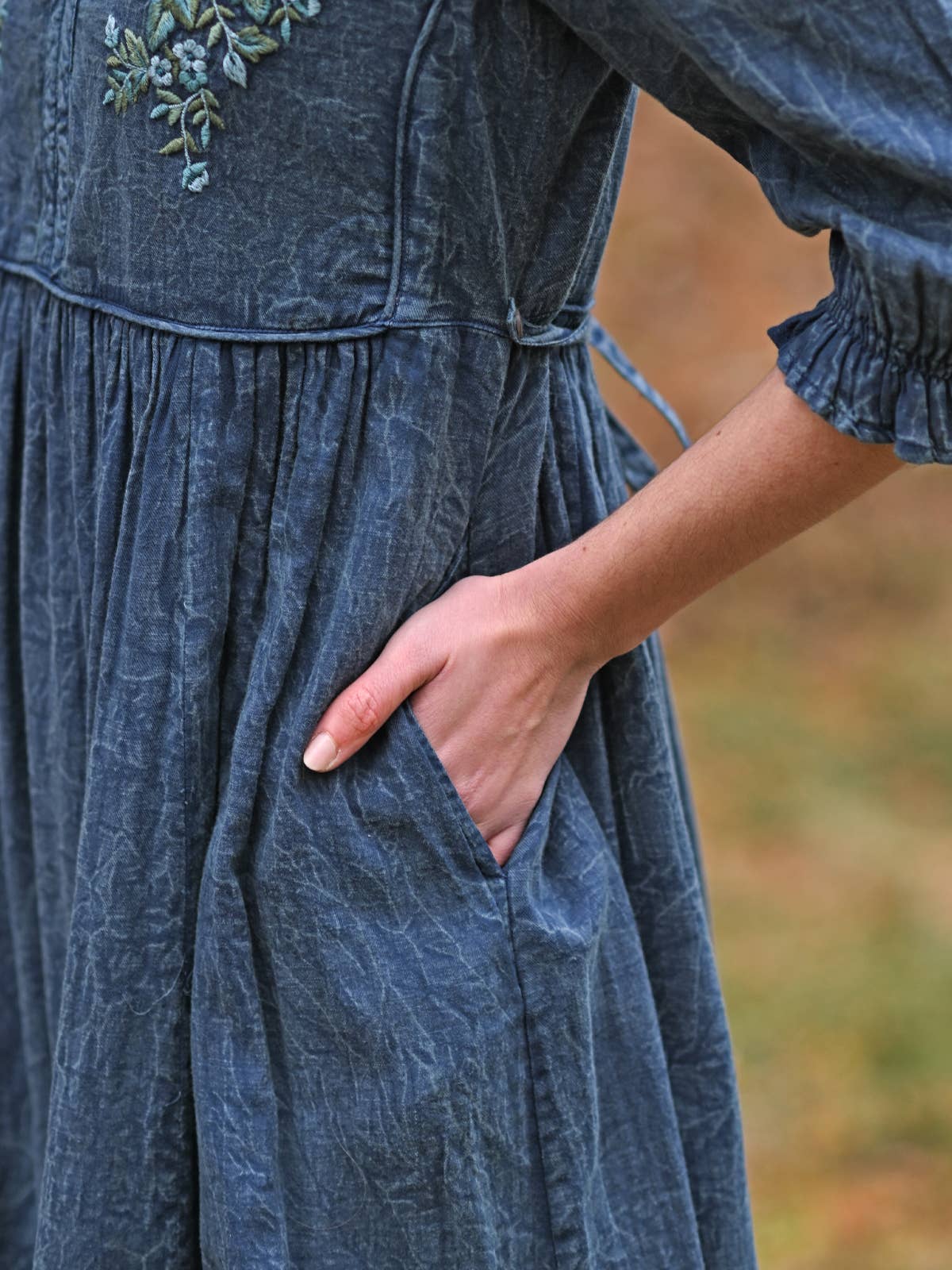 April Cornell Apparel - Wholesale Dress - Women's - Celeste Dress - Dark Teal3