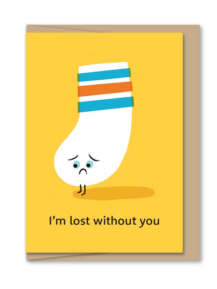 Mini Lost Without You (Enclosure-sized Everyday Card) for wholesale by Maginating