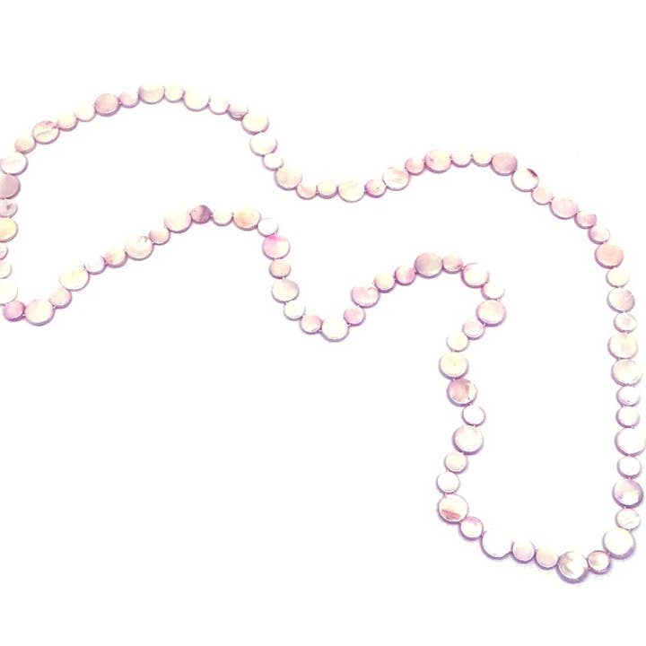 Sea Lily - Wholesale Beaded/Pearl Necklace - 2009 - Pink Single Strand MOP N0