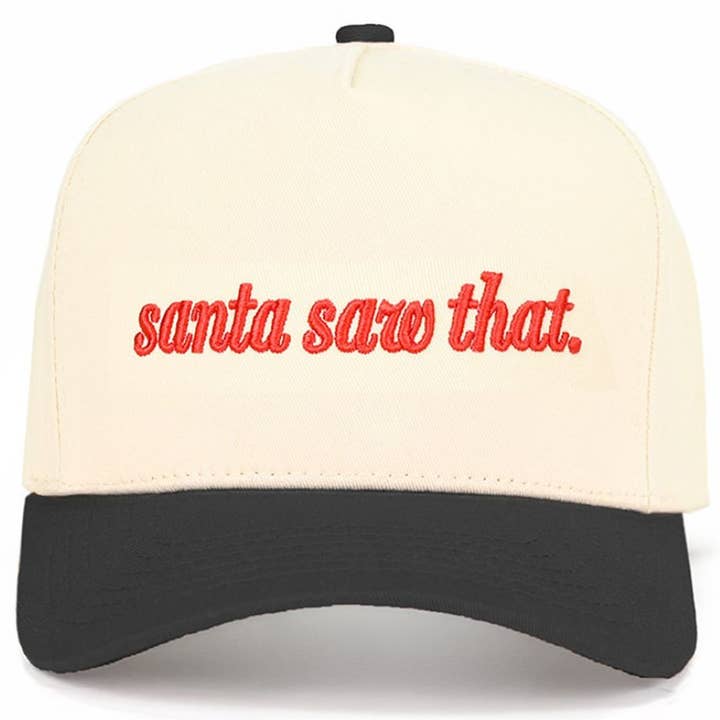C.C SANTA ZAG DAT Brief Kerstthema Truckerpet Baseballcap voor wholesale door Madeline Love