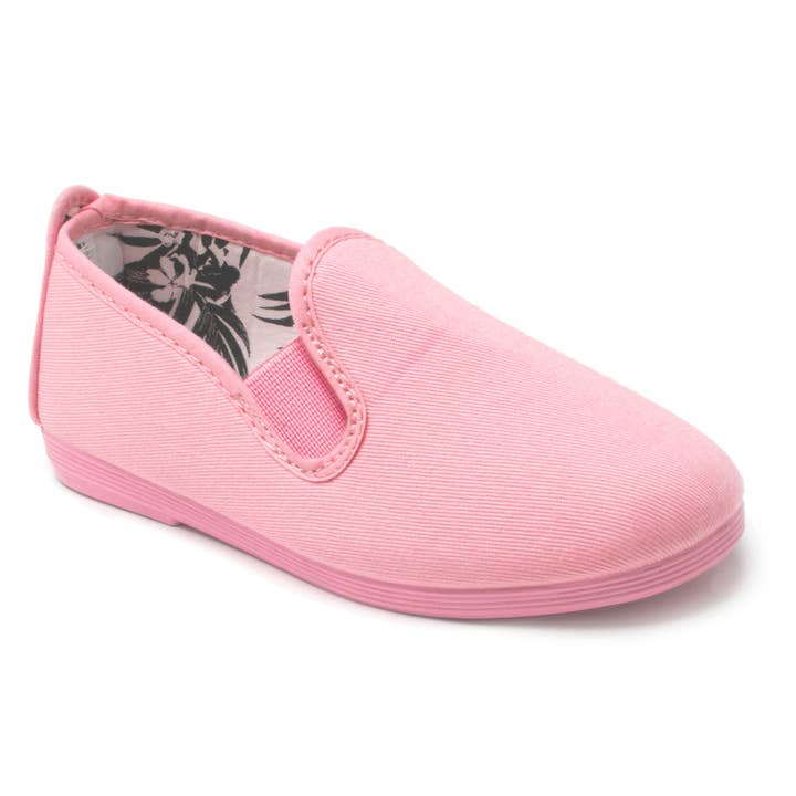 Roze Guadix Slip-on Plimsoll voor kinderen voor wholesale door Flossy Shoes