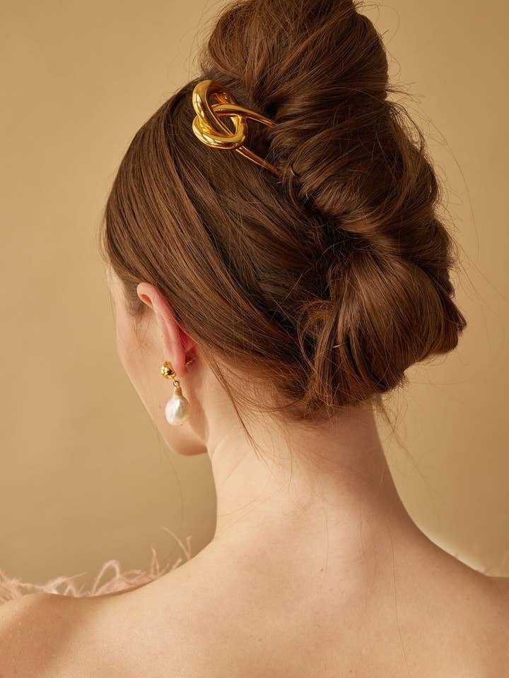 Glossy Knot Pin for wholesale by Lelet NY