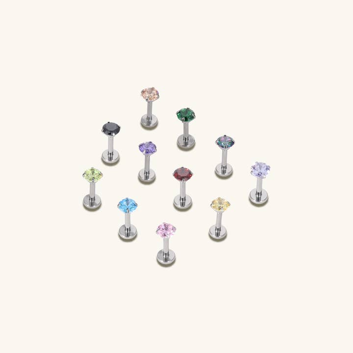 Silver Titanium Sparkle Rainbow Stud for wholesale on Faire11