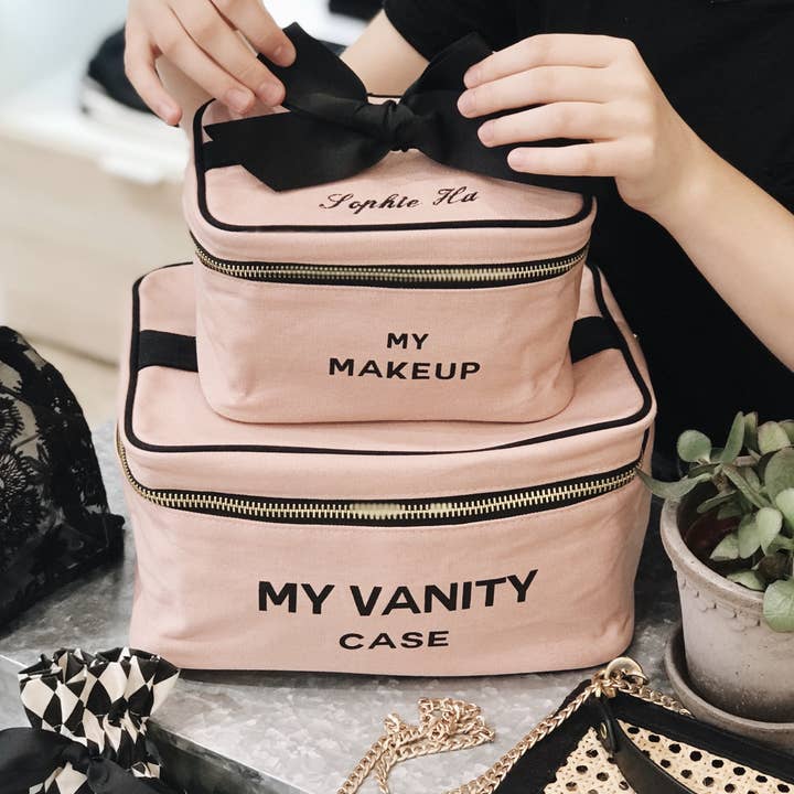 Bag-all - Wholesale Makeup/Cosmetic Bag - Vanity Case, Makeup & Toiletry, L – Pink/Blush