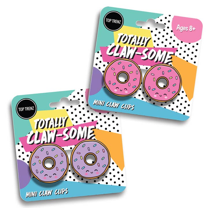 Mini Donut Claw Clips for wholesale by Top Trenz Inc