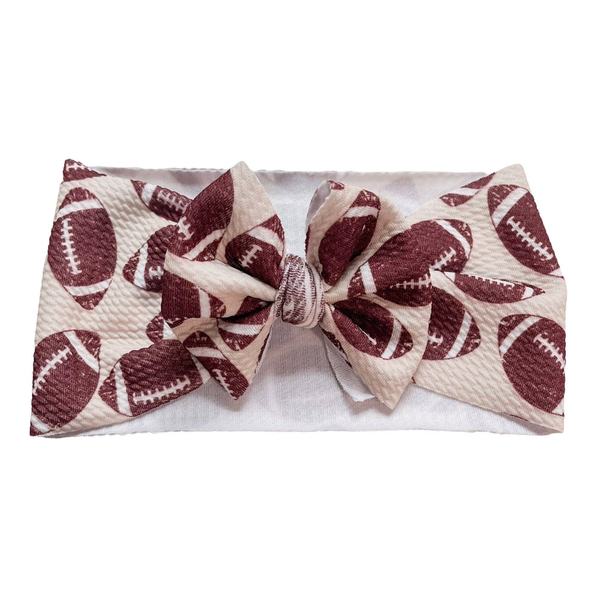 Tiny toes Baby Co - Wholesale Fashion Headband - Baby - Football Headwrap Bow2