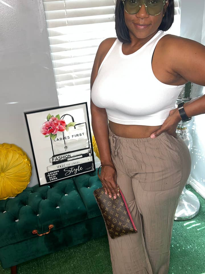 TARA PANTS (MOCHA) for wholesale by Classy Diva Boutique LLC