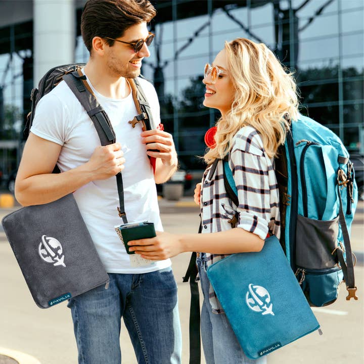 Pavilia - Wholesale Travel blanket - Wearable Fleece Travel Blanket Pillow30