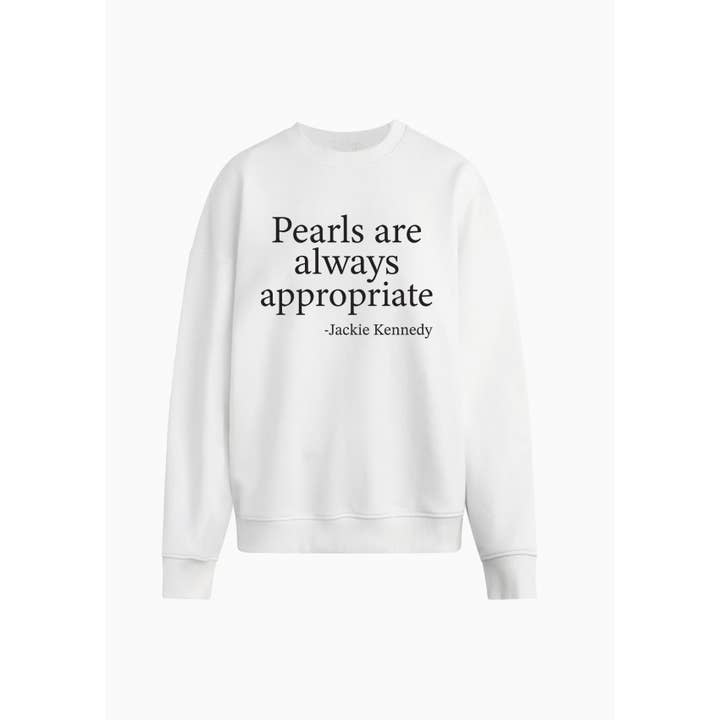 nobarand - Wholesale Hoodie - Women's - HUC-L4787 Pearls Are Always Appropriate Graphic Sweathershir6
