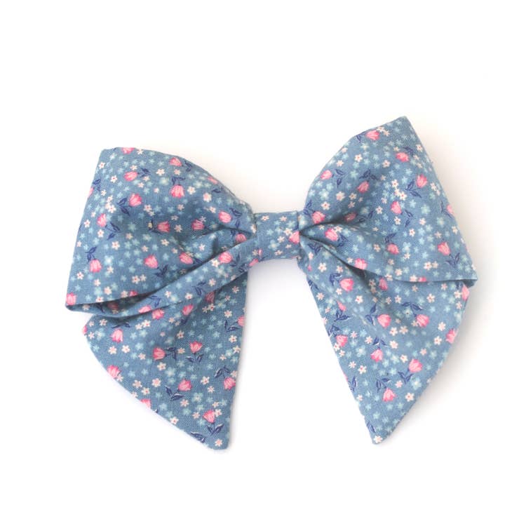Noeud pour cheveux Isabel grand pli vintage pour enfants pour la vente par Allen Mae Bows